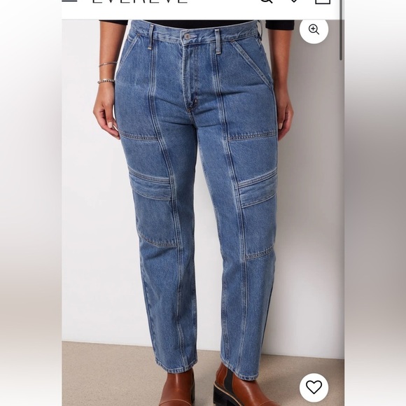 AGOLDE COOPER WIDE LEG CARGO JEANS SIZE 33 NWT Retail $285 - Picture 10 of 11